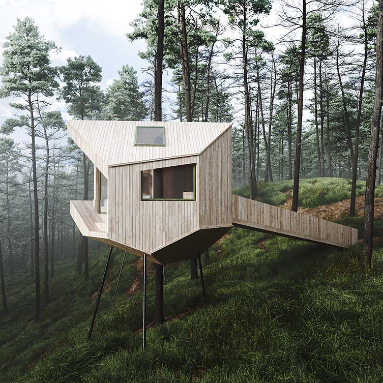 Manuela Hardy设计的Trekronaa Tiny Cottage是2021 - 2022年建筑、建筑和结构设计类的获奖者。