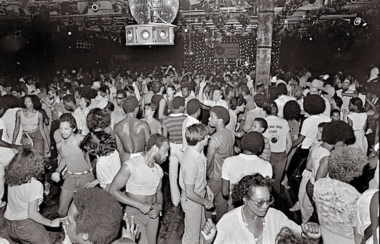 天堂车库的舞池，纽约，1978年