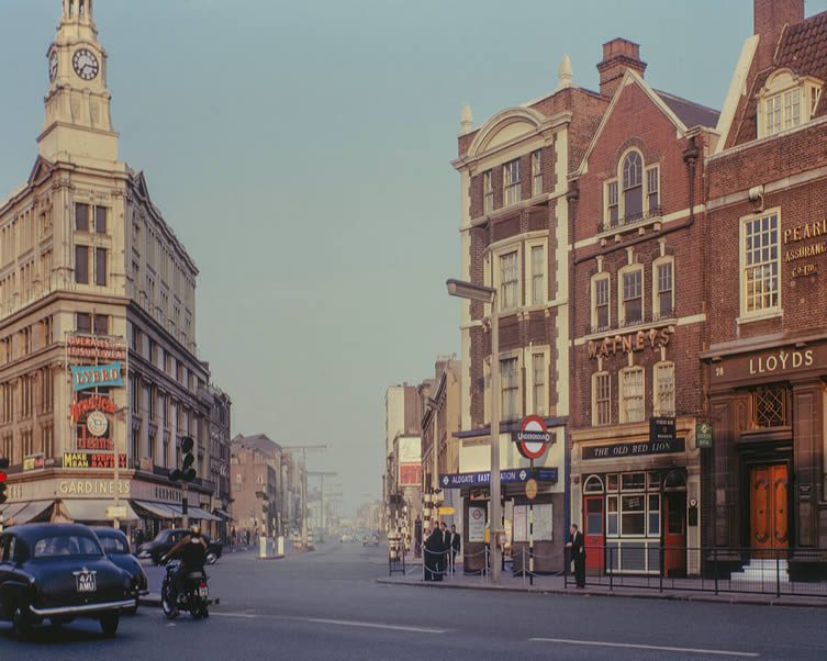 加德纳的角落，1963年，伦敦东区彩色照片