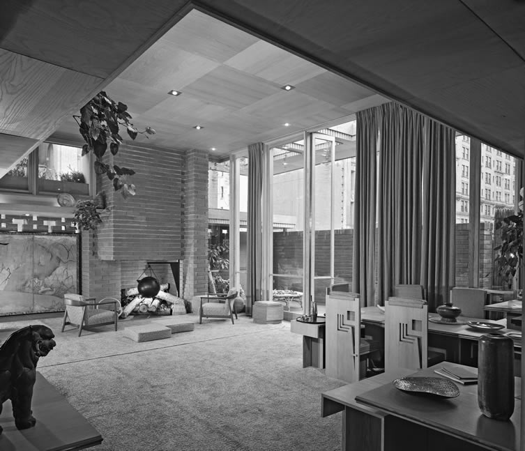 纽约州弗兰克·劳埃德·赖特（Frank Lloyd Wright）的古根海姆（Guggenheim）的Usonian House，纽约，1951年
