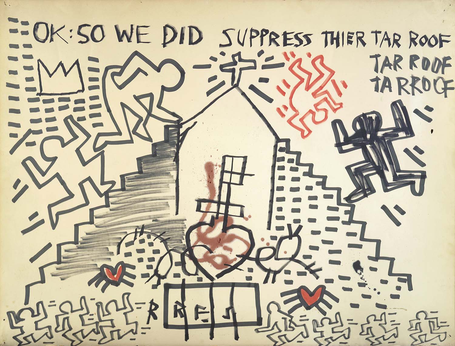 Keith Haring和Jean-Michel Basquiat，Untitled 1980