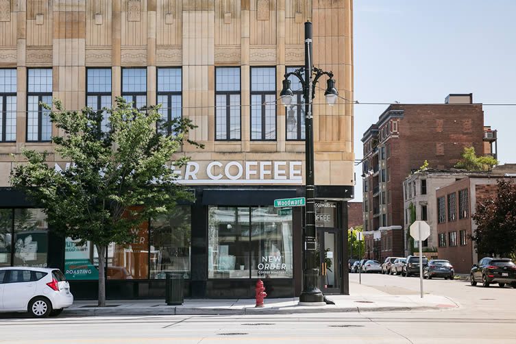 新秩序咖啡烘焙店，底特律伍德沃德大道