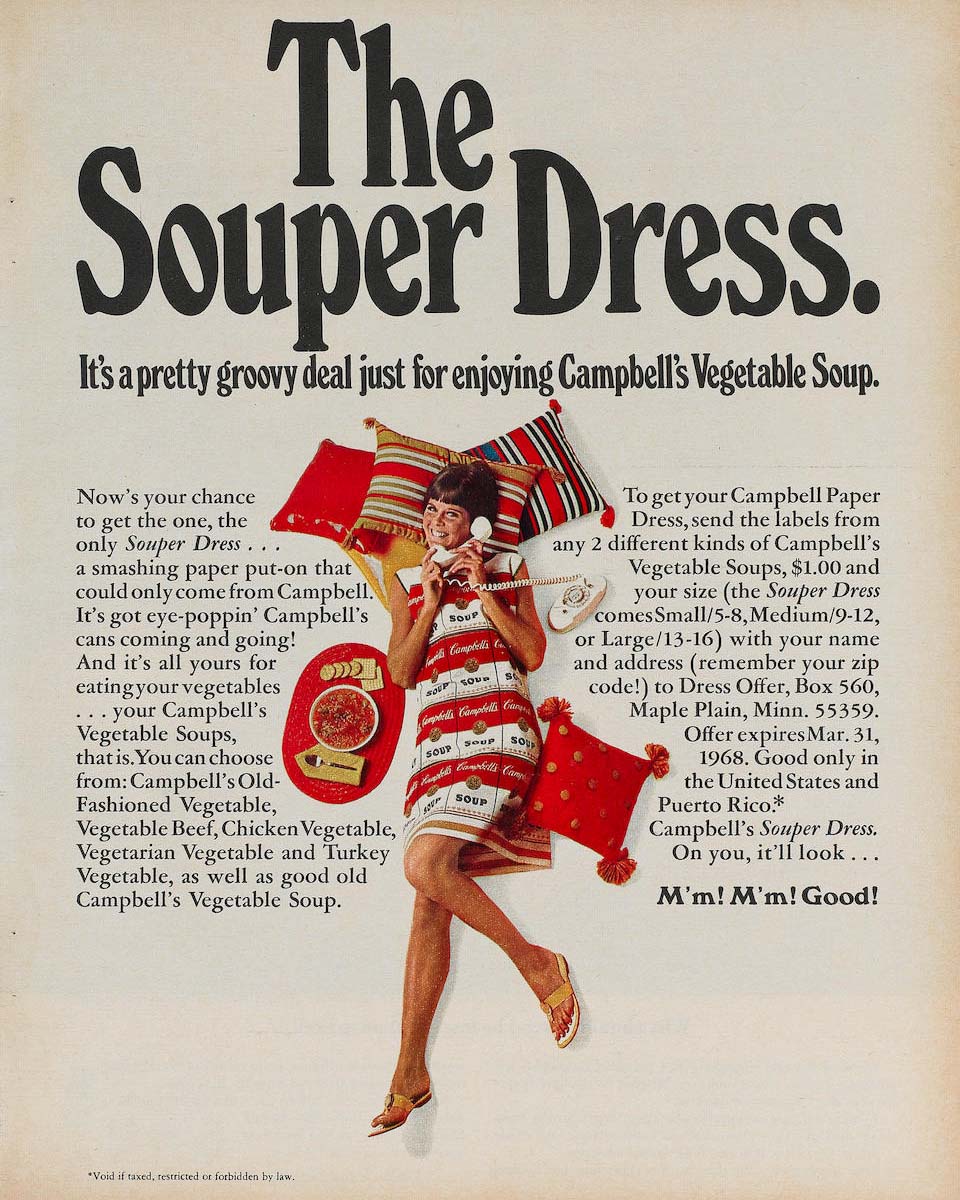 波普艺术运动的故事:安迪·沃霍尔，汤裙，1966-67